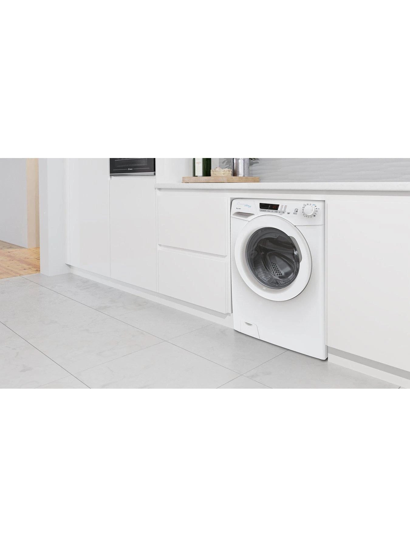 Candy Ultra HCU1482DE 8kg Load, 1400rpm Spin Freestanding Washing Machine, Android App Enabled, Eco Cycles, Water & Energy Auto Sensing - White - Image 4