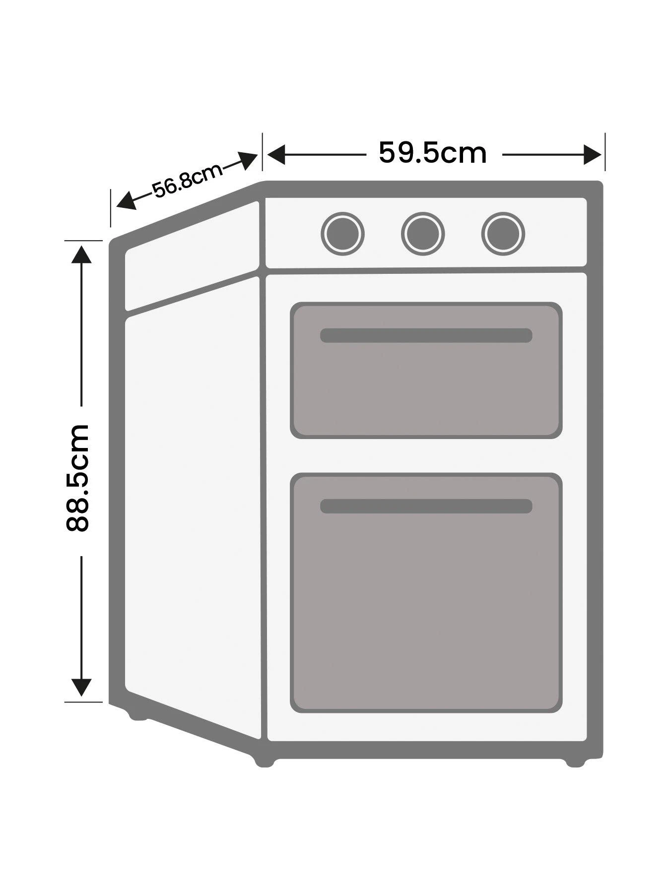 Candy FCI9D405X Built In Double Oven With Easy Clean Enamel - Black Glass With Stainless Steel - Image 2