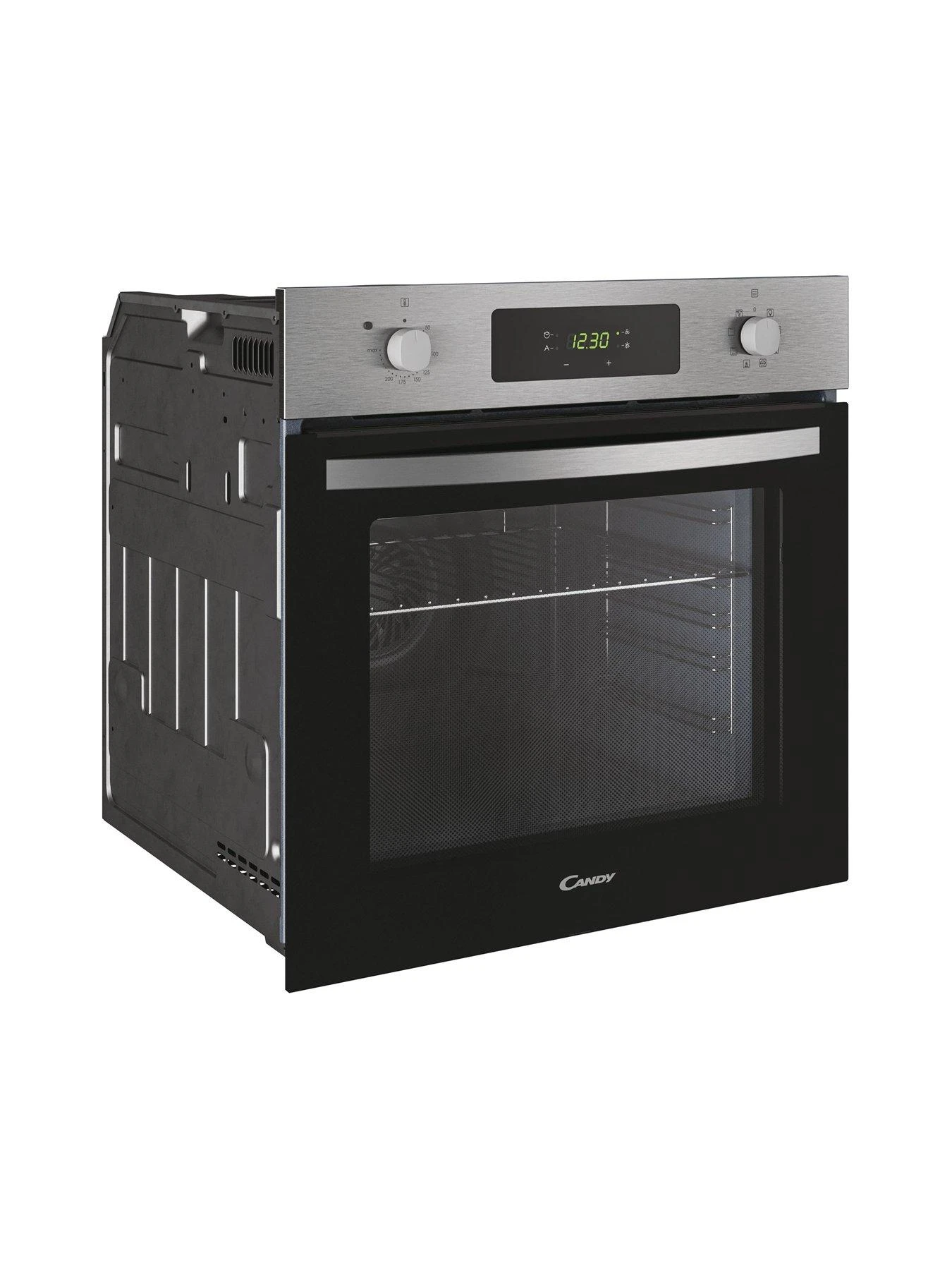 Candy FIDCX615 Built In 70 Litre, Multi-Function Oven With Aquactiva System - Black Glass With Stainless Steel - Image 2