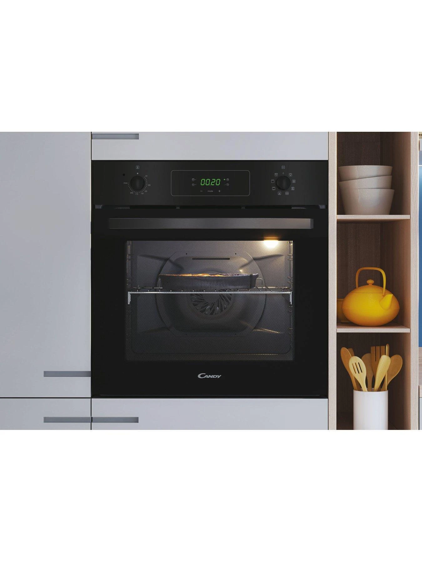 Candy FIDCN615/1 Built In 70 Litre, Multi-Function With Aquactiva System - Black - Image 3