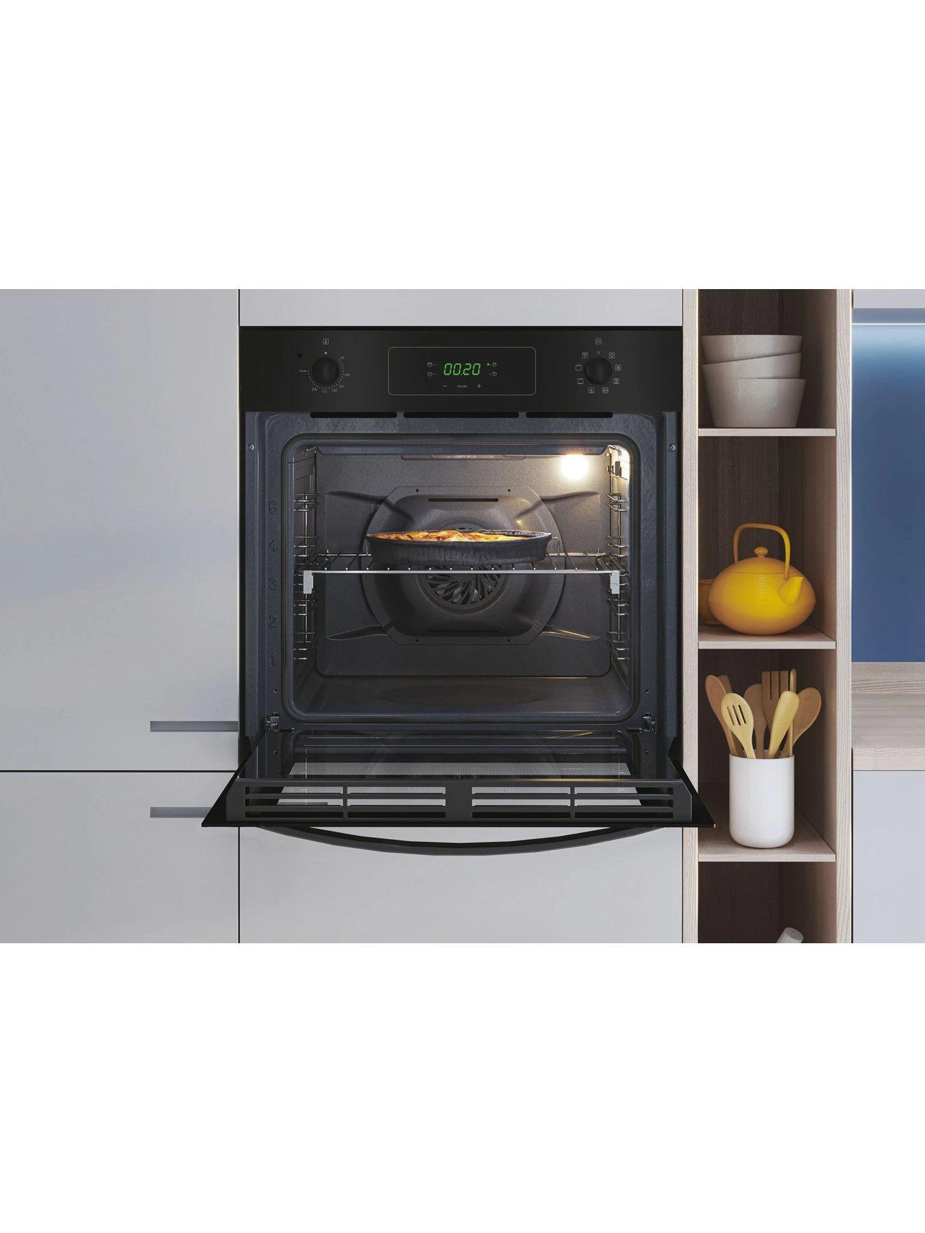 Candy FIDCN615/1 Built In 70 Litre, Multi-Function With Aquactiva System - Black - Image 4