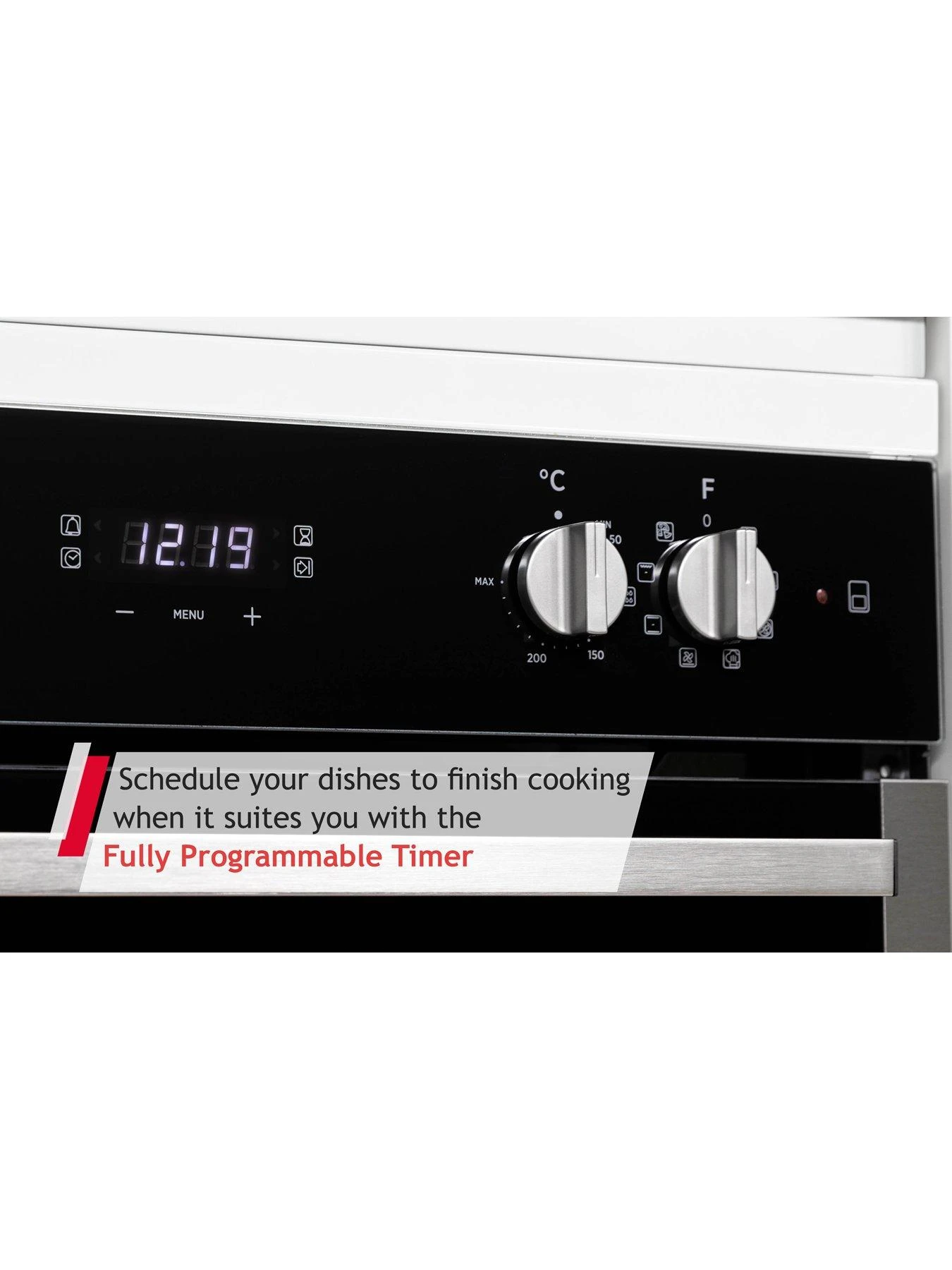 Hoover H-OVEN 300 HO7DC3UN308BI Double Oven With Hydro Easy Clean - Black Glass With Stainless Steel - Image 4
