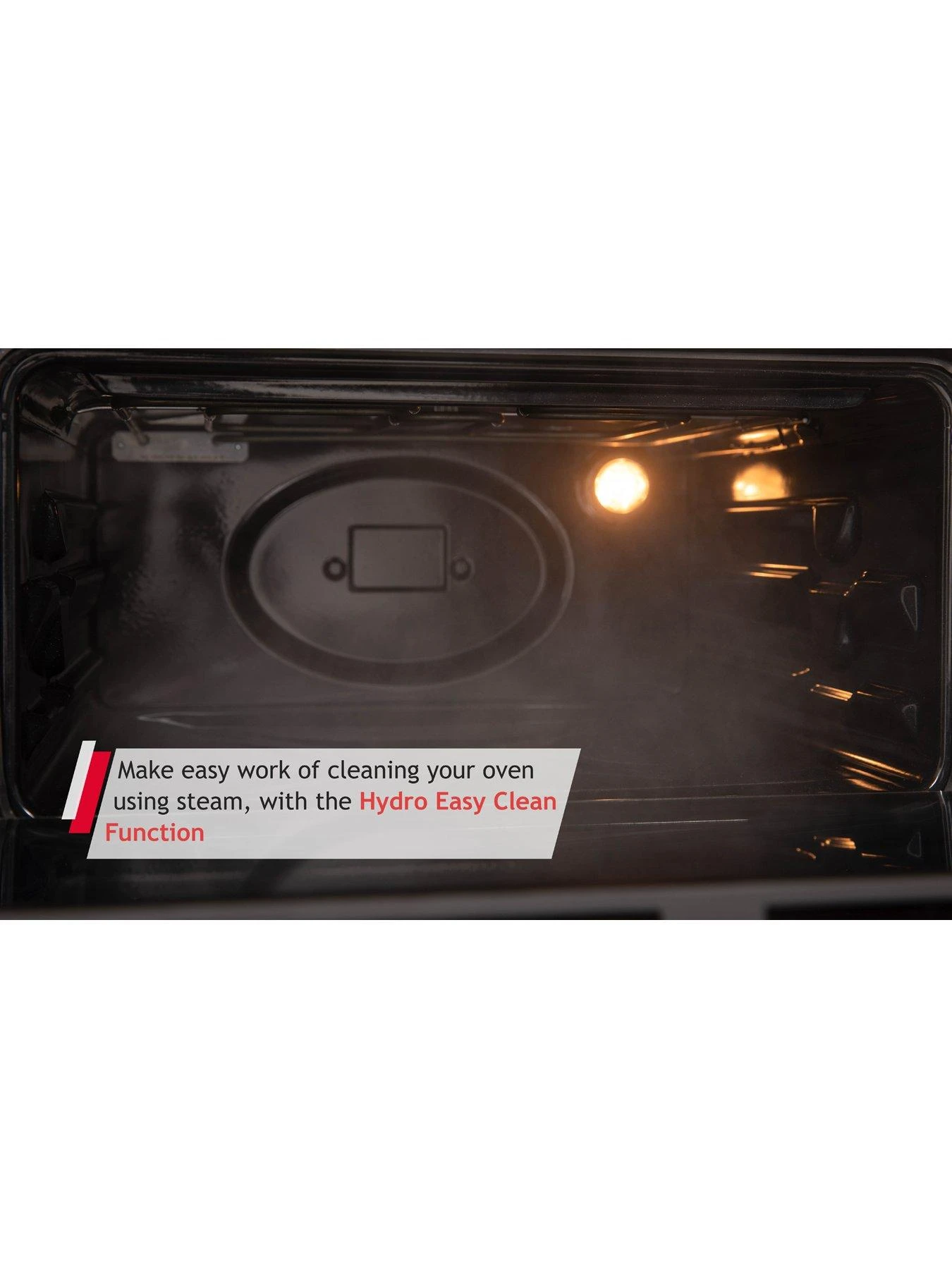 Hoover H-OVEN 300 HO7DC3UN308BI Double Oven With Hydro Easy Clean - Black Glass With Stainless Steel - Image 5