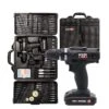 Mylek 18V Cordless Drill Electric Driver Set With 151-Piece Accessory Set And Case