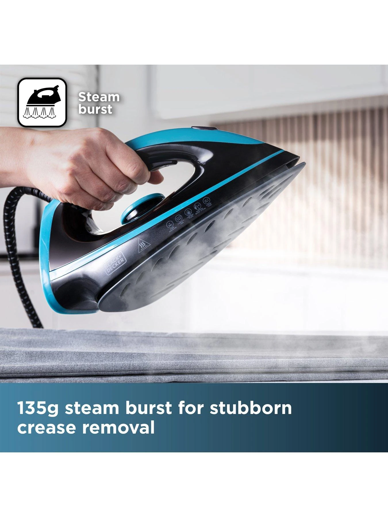 Black & Decker 2800W Steam Station - Aqua - Image 4