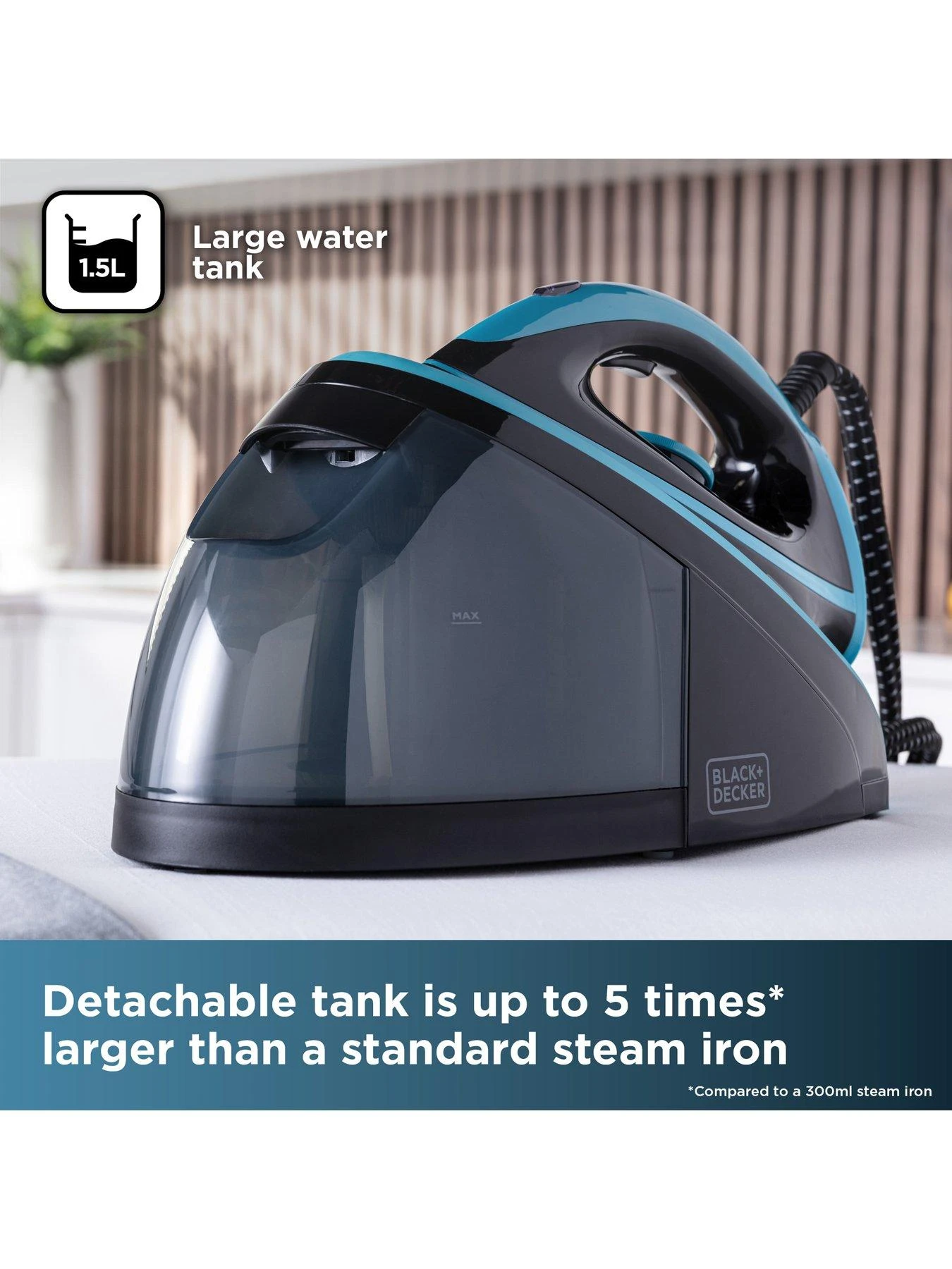 Black & Decker 2800W Steam Station - Aqua - Image 6