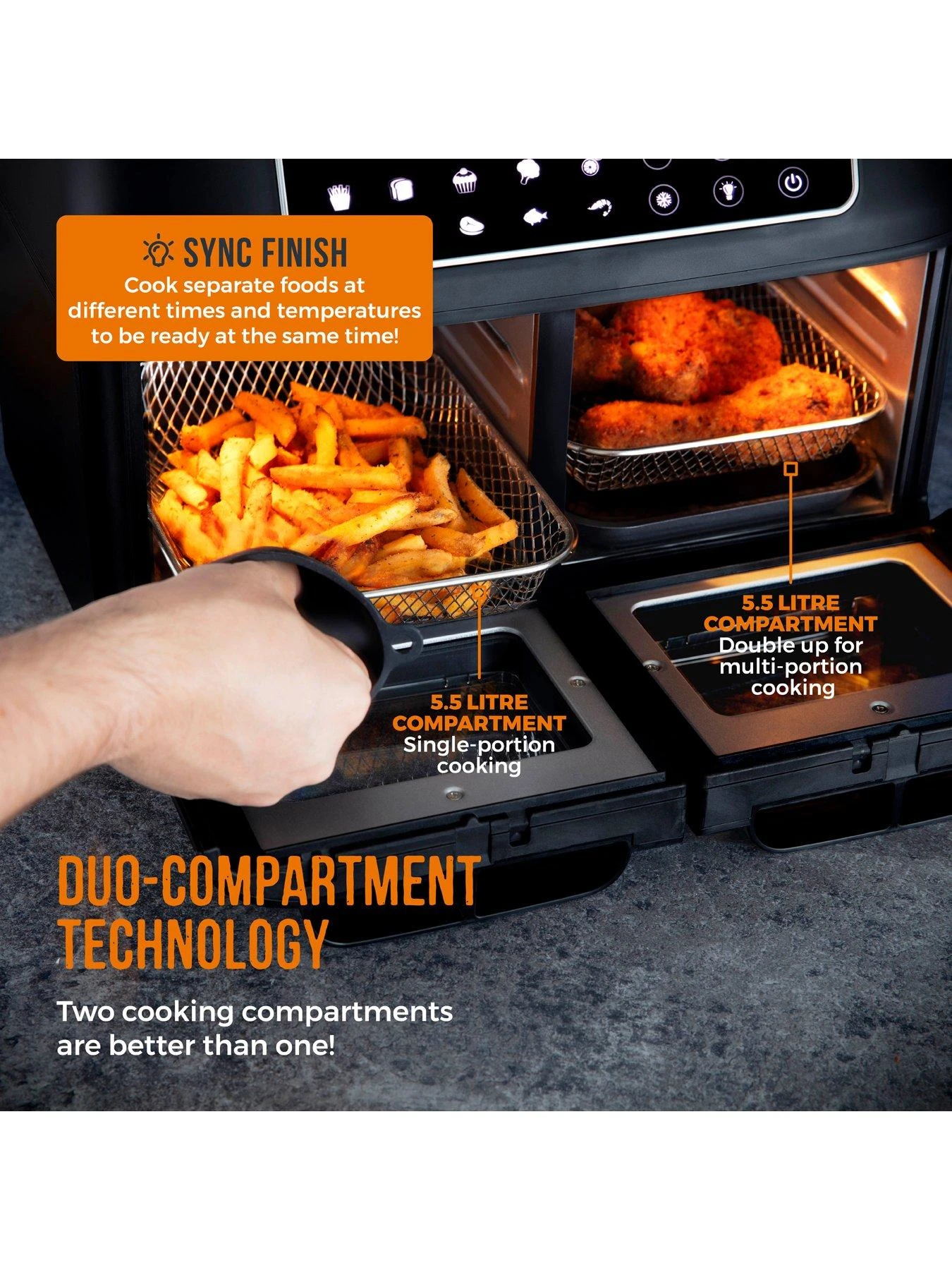 Tower Vortx 11L Dual Oven Air Fryer - Image 3