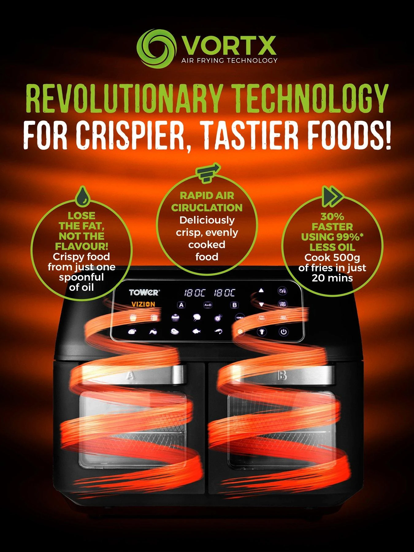 Tower Vortx 11L Dual Oven Air Fryer - Image 5