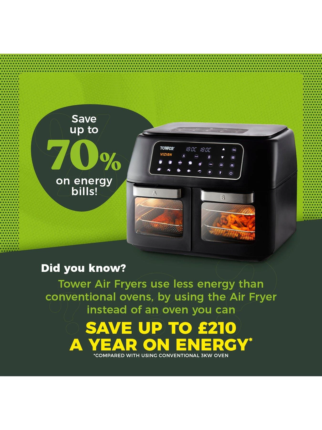 Tower Vortx 11L Dual Oven Air Fryer - Image 6