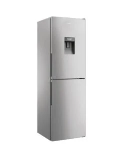 Candy CCT3L517FWSK 55cm Freestanding Fridge Freezer, Water Dispenser - Silver