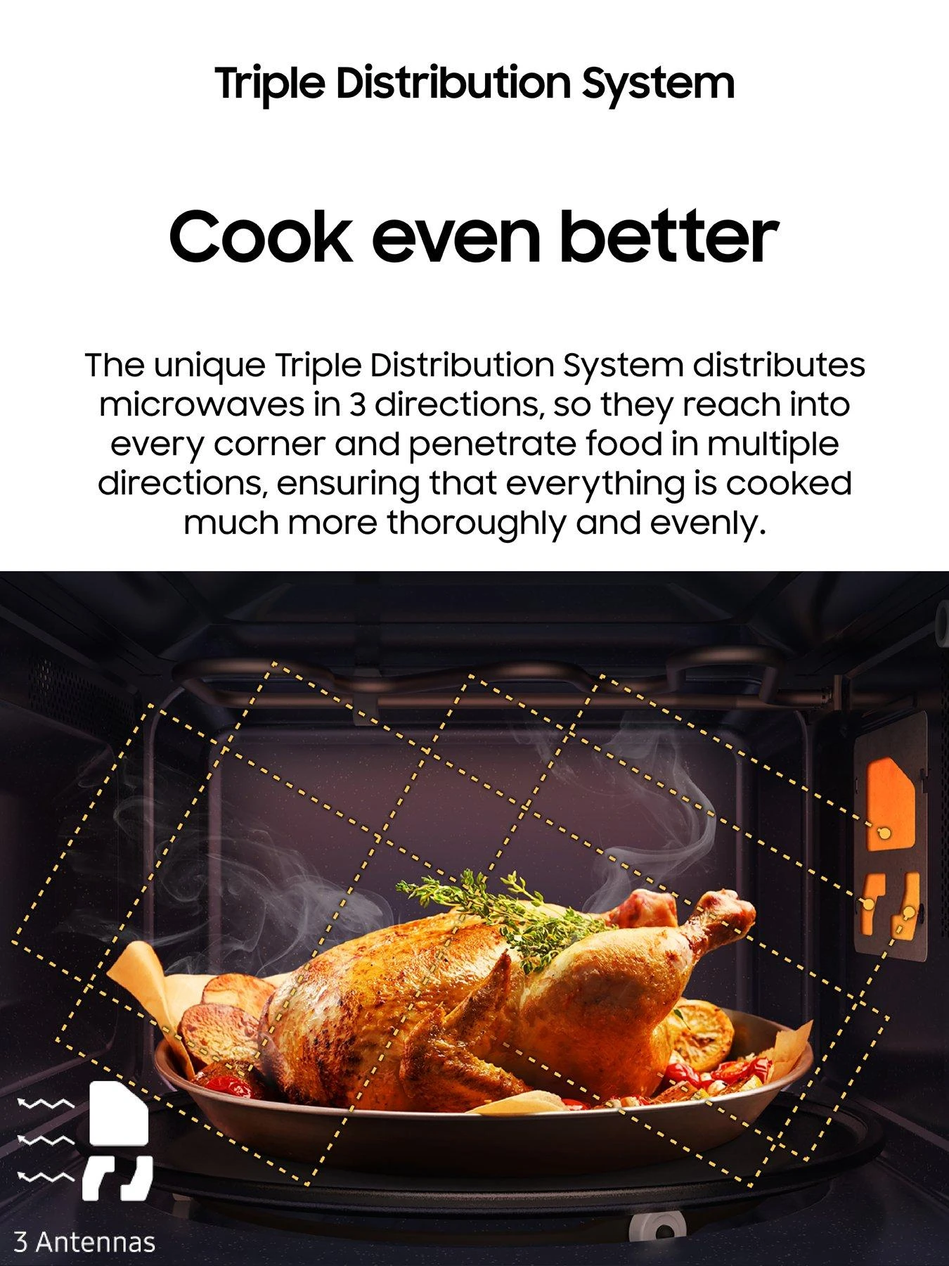 Samsung Glass Front MS23T5018AC/EU 23 Litre Solo Microwave - Charcoal - Image 4