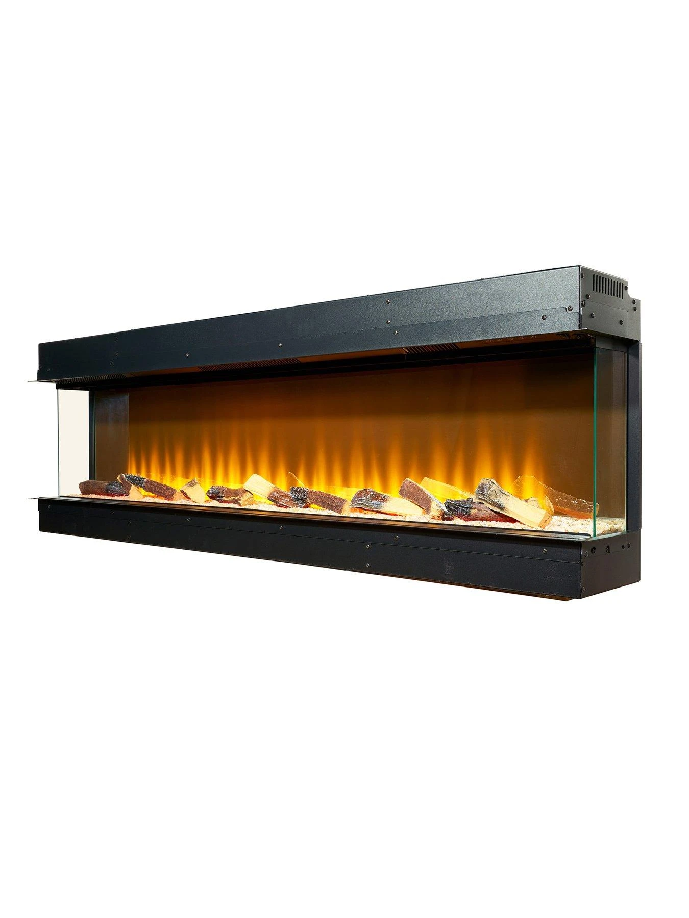 Adam Fires & Fireplaces Adam Sahara Electric Inset Media Wall Fire With Remote Control, 1500mm - Image 2