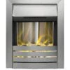Adam Fires & Fireplaces Adam Helios Electric Fire In Brushed Steel