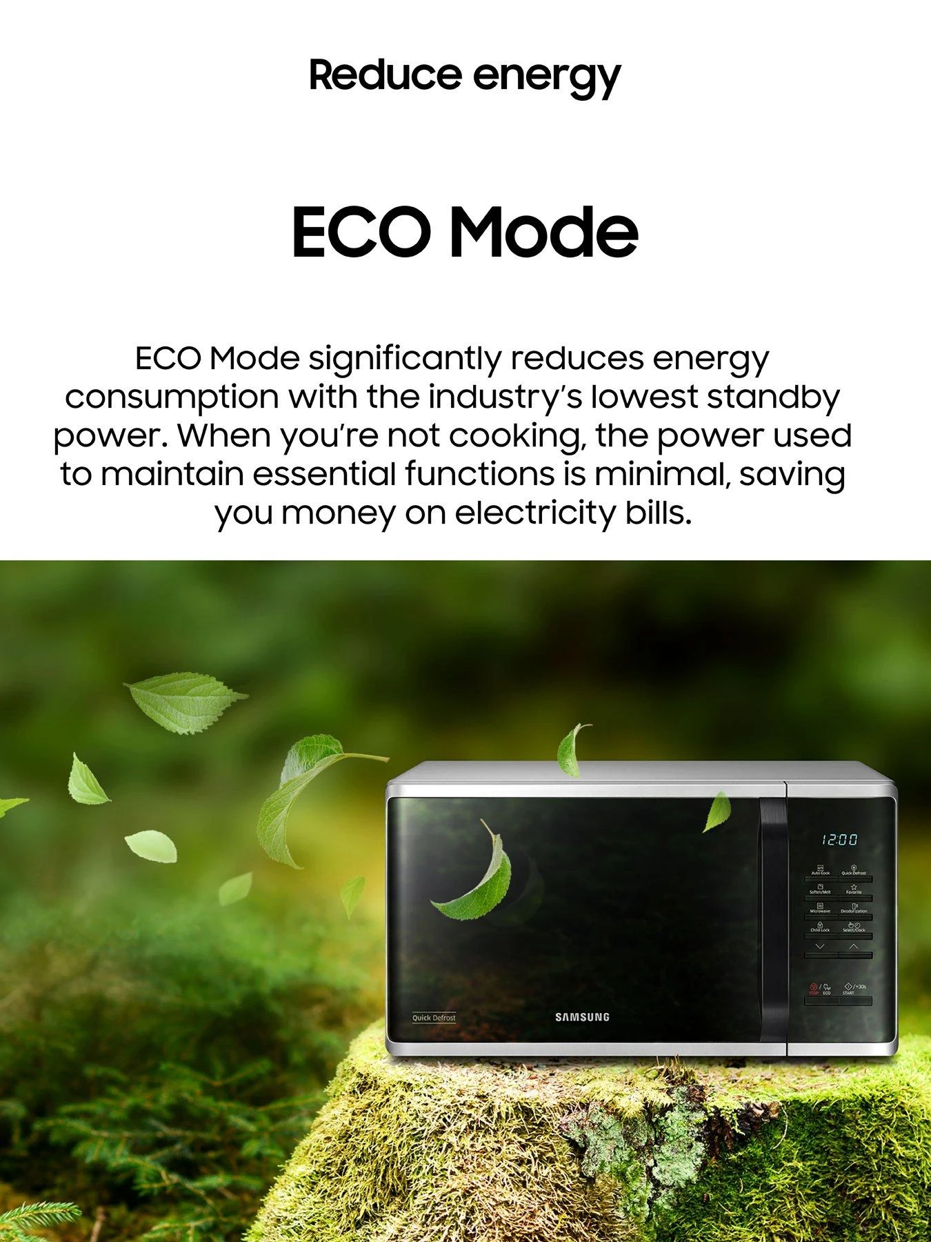 Samsung MS23K3513AW/EU Solo 23-litre Microwave - White - Image 5