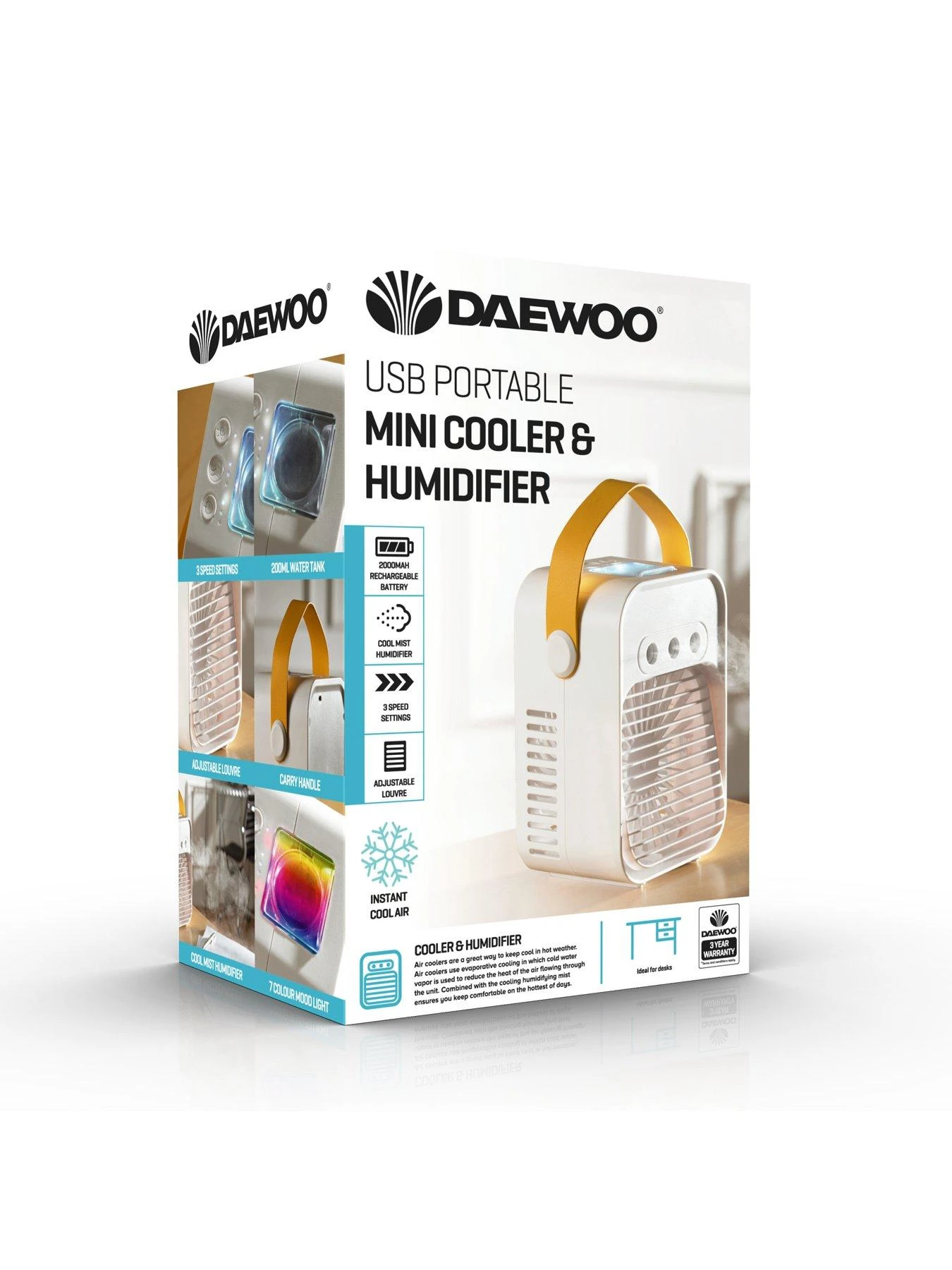 Daewoo USB Portable Mini Cooler And Humidifier - Image 2
