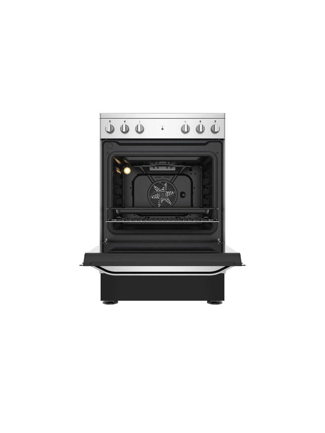 Hotpoint HS67V5KHX 60cm, Single Electric Cooker With Ceramic Hob - Inox - Image 2