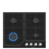 Hisense GG643B 4 Burner Gas Hob In Black, Glass Top