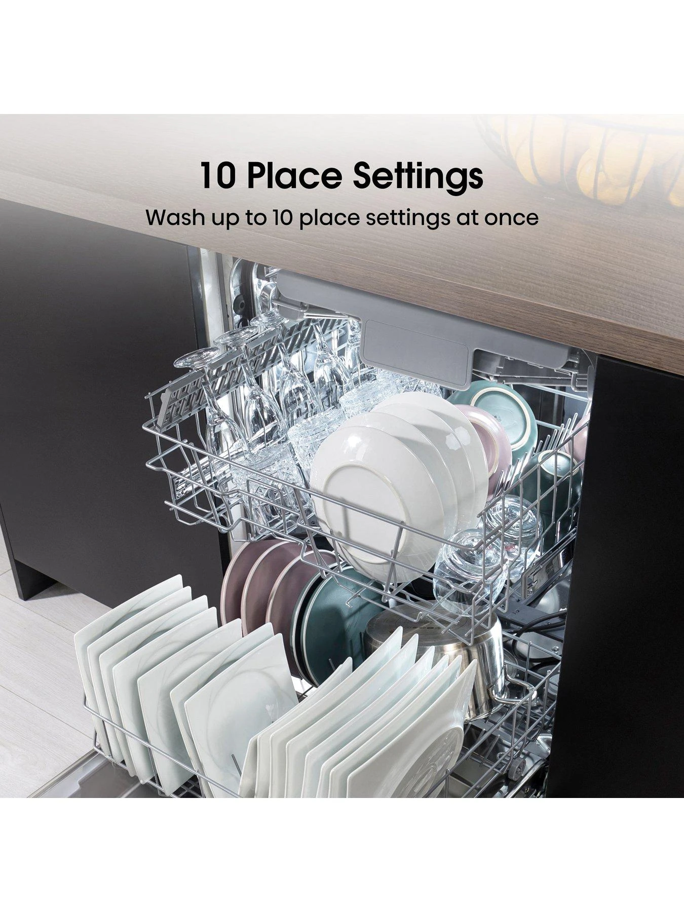 Hisense HV523E15UK Slimline Fully Integrated 30-Minute Quick Wash, 10 Place Dishwasher - Image 2