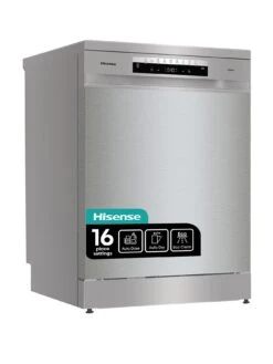 Hisense HS693C60XADUK Freestanding 16-Place Dishwasher With WiFi & Auto Dose - Silver