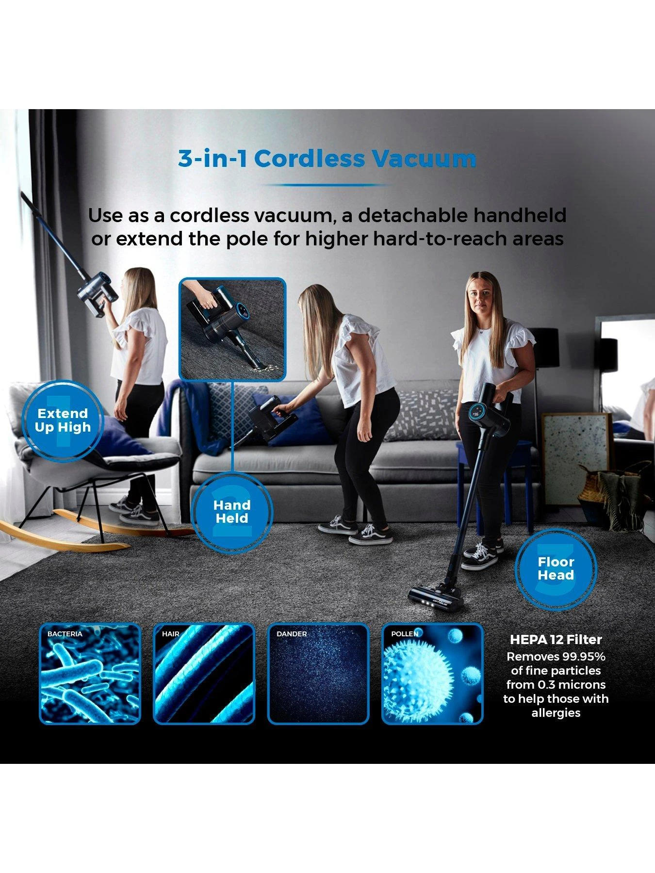 Tower VL100 Optimum Digital Anti-Tangle Vacuum Cleaner - Image 3