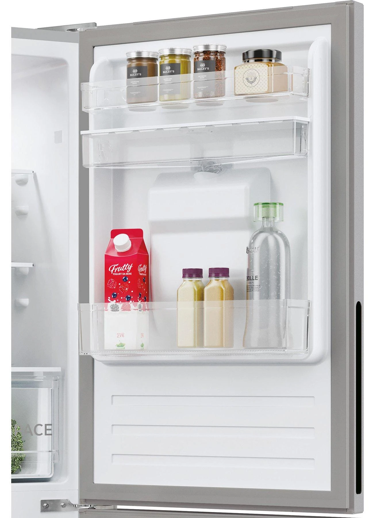 Hoover HOCT3L517FWSK 55cm Wide 50/50 Freestanding Low Frost Fridge Freezer With Water Dispenser - Silver - Image 3