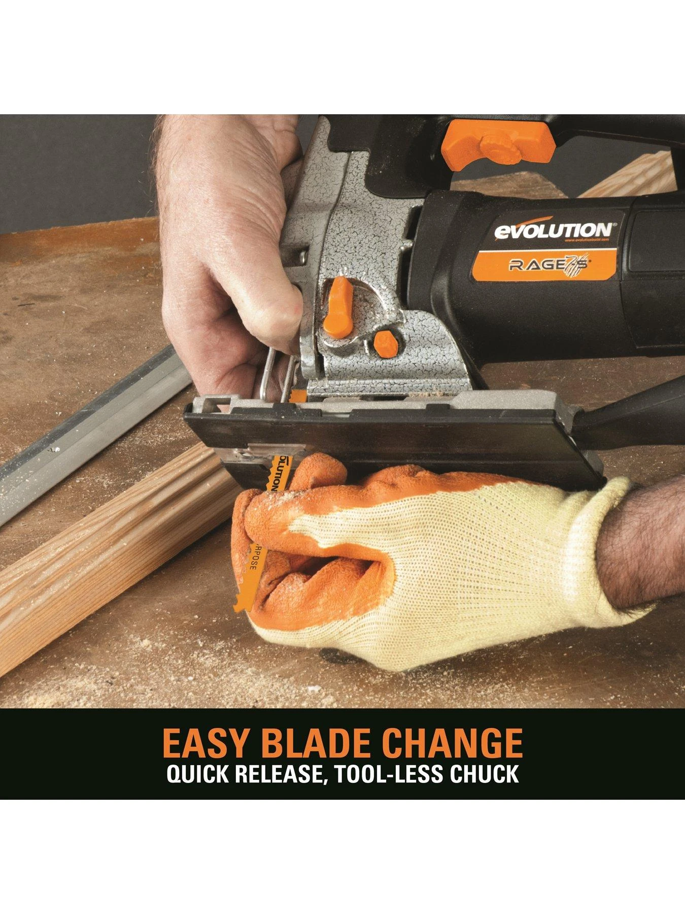 EVOLUTION Rage 7 S 710w Multi-Material Variable Speed Jig Saw - Image 7