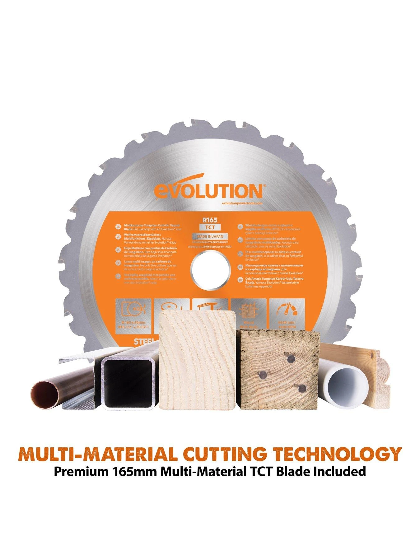 EVOLUTION R165CCS-Li 165mm 18V Li-Ion EXT Cordless Circular Saw - Tool Only - Image 2