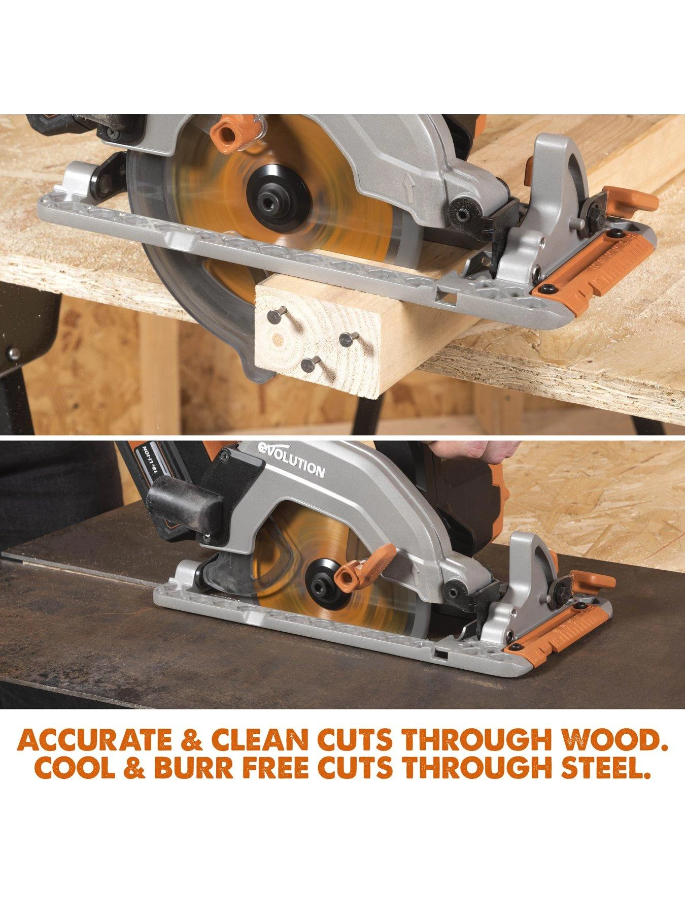 EVOLUTION R165CCS-Li 165mm 18V Li-Ion EXT Cordless Circular Saw - Tool Only - Image 3