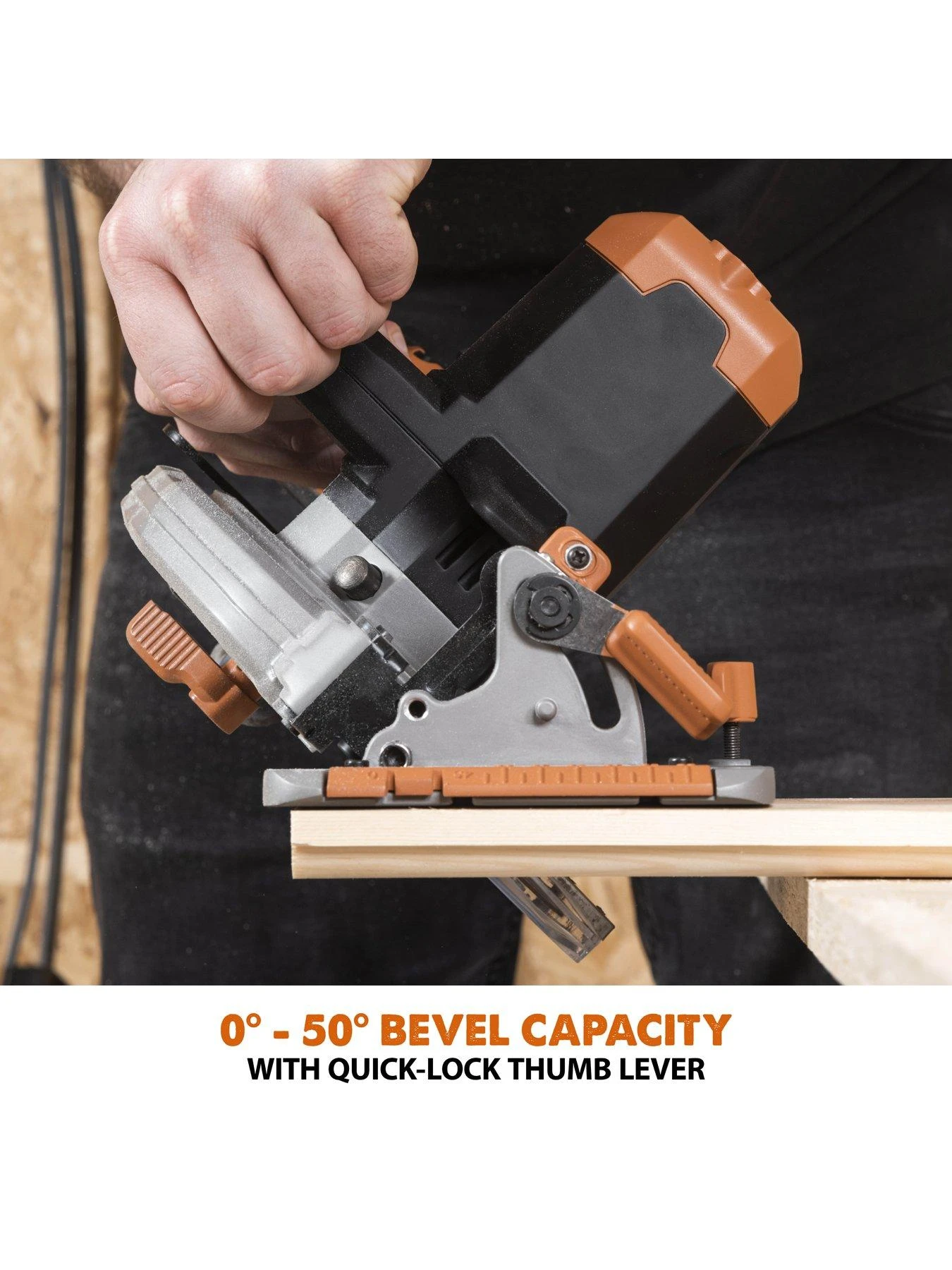 EVOLUTION R165CCS-Li 165mm 18V Li-Ion EXT Cordless Circular Saw - Tool Only - Image 5