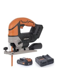 EVOLUTION R90JGS-Li 18V Li-Ion EXT Cordless Jigsaw With 1x 2Ah Battery & Rapid Charger