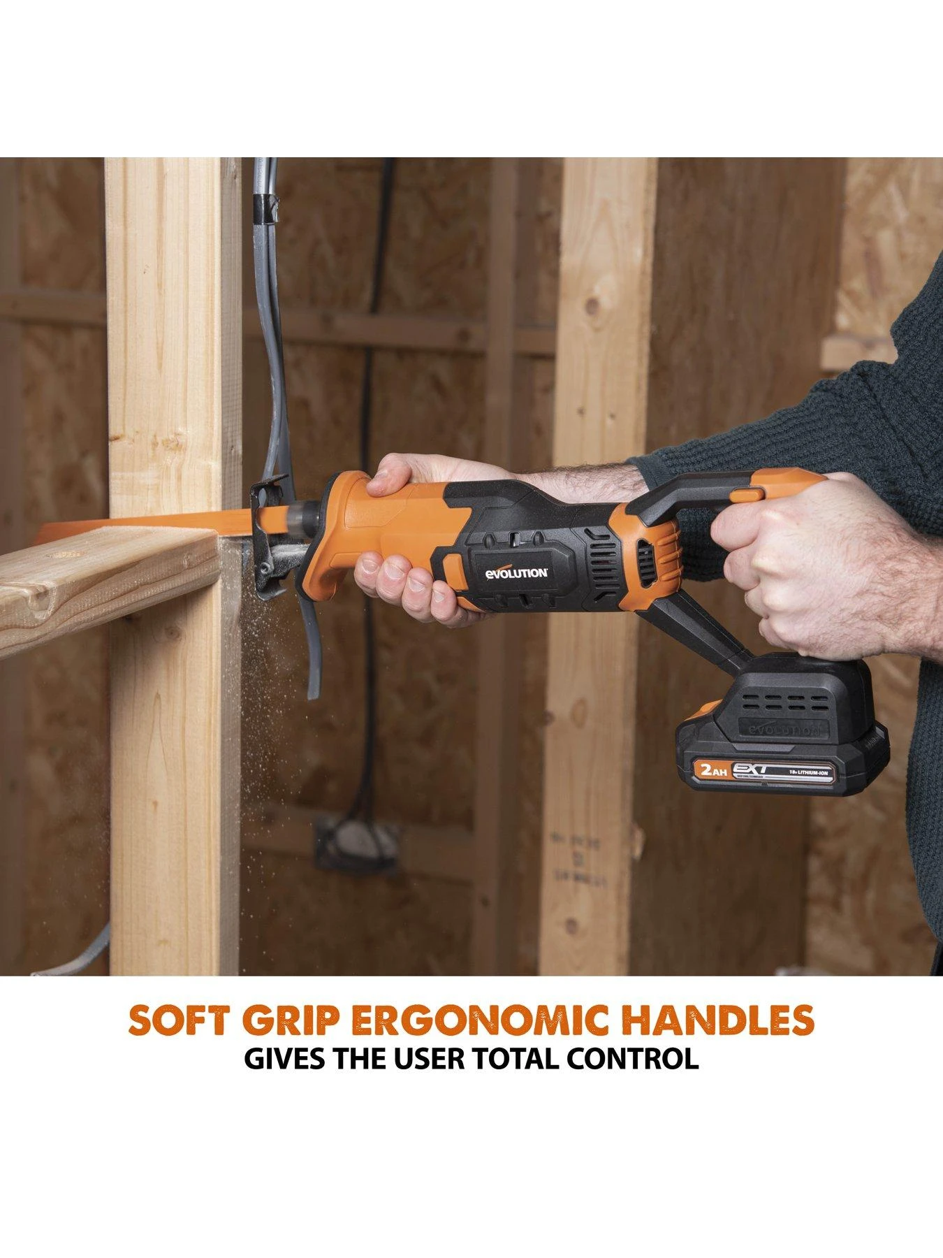 EVOLUTION R150RCP-Li 18V Li-Ion EXT Cordless Reciprocating Saw - Tool Only - Image 6