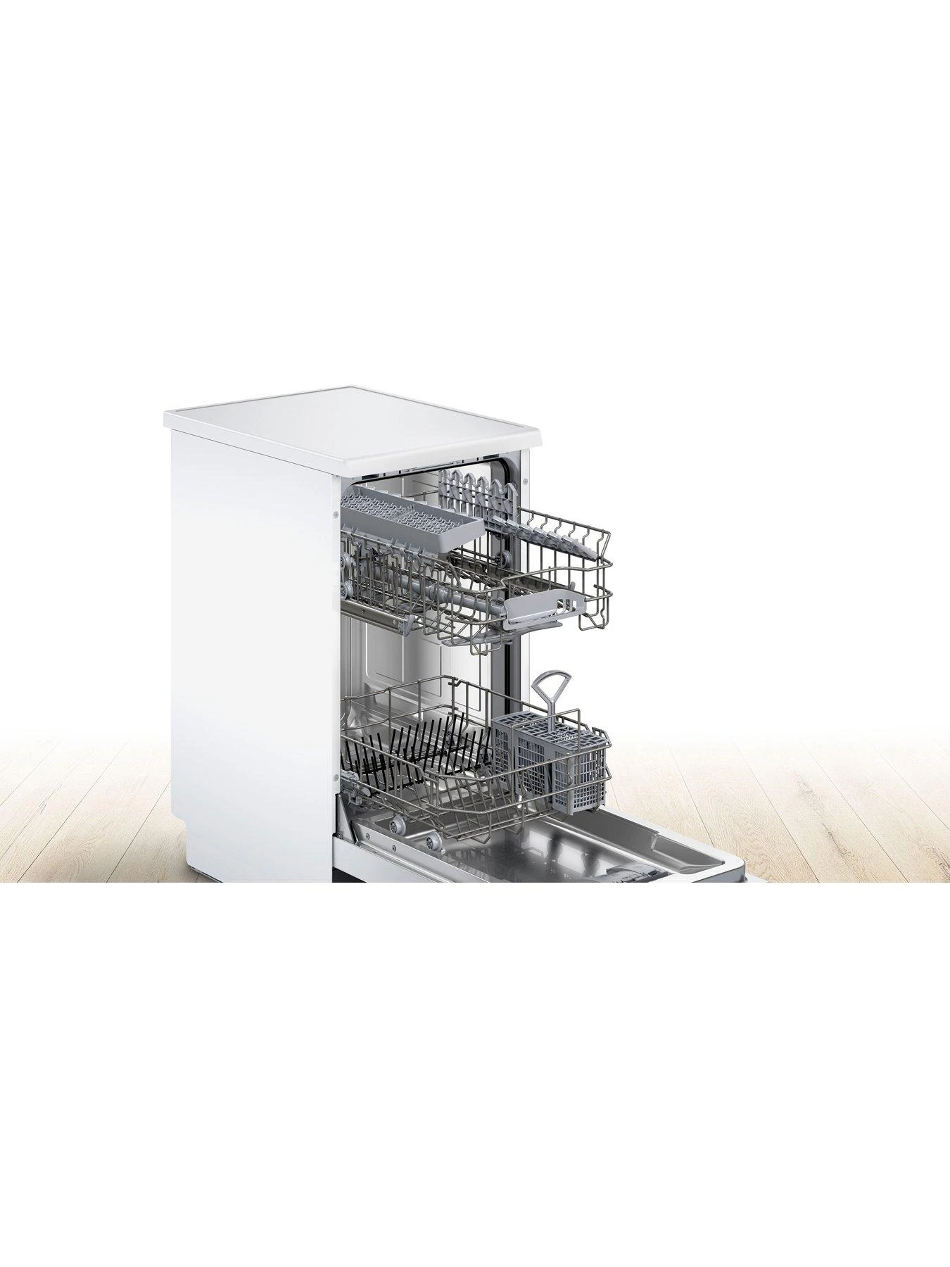 Bosch SPS2IKW04G 9 Place Settings Slimline Freestanding Dishwasher - White - Image 3