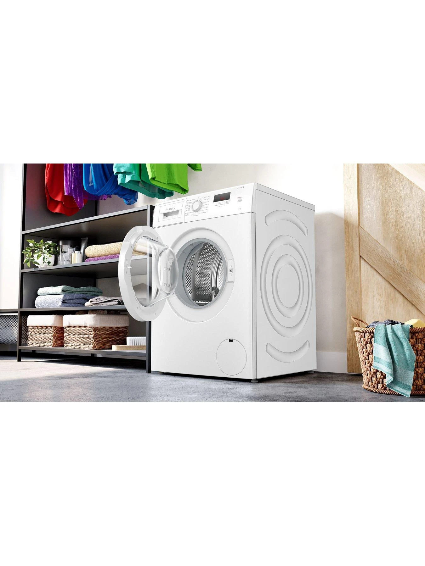 Bosch WAJ28002GB 8kg Load, 1400rpm Spin Freestanding Washing Machine - White - Image 2