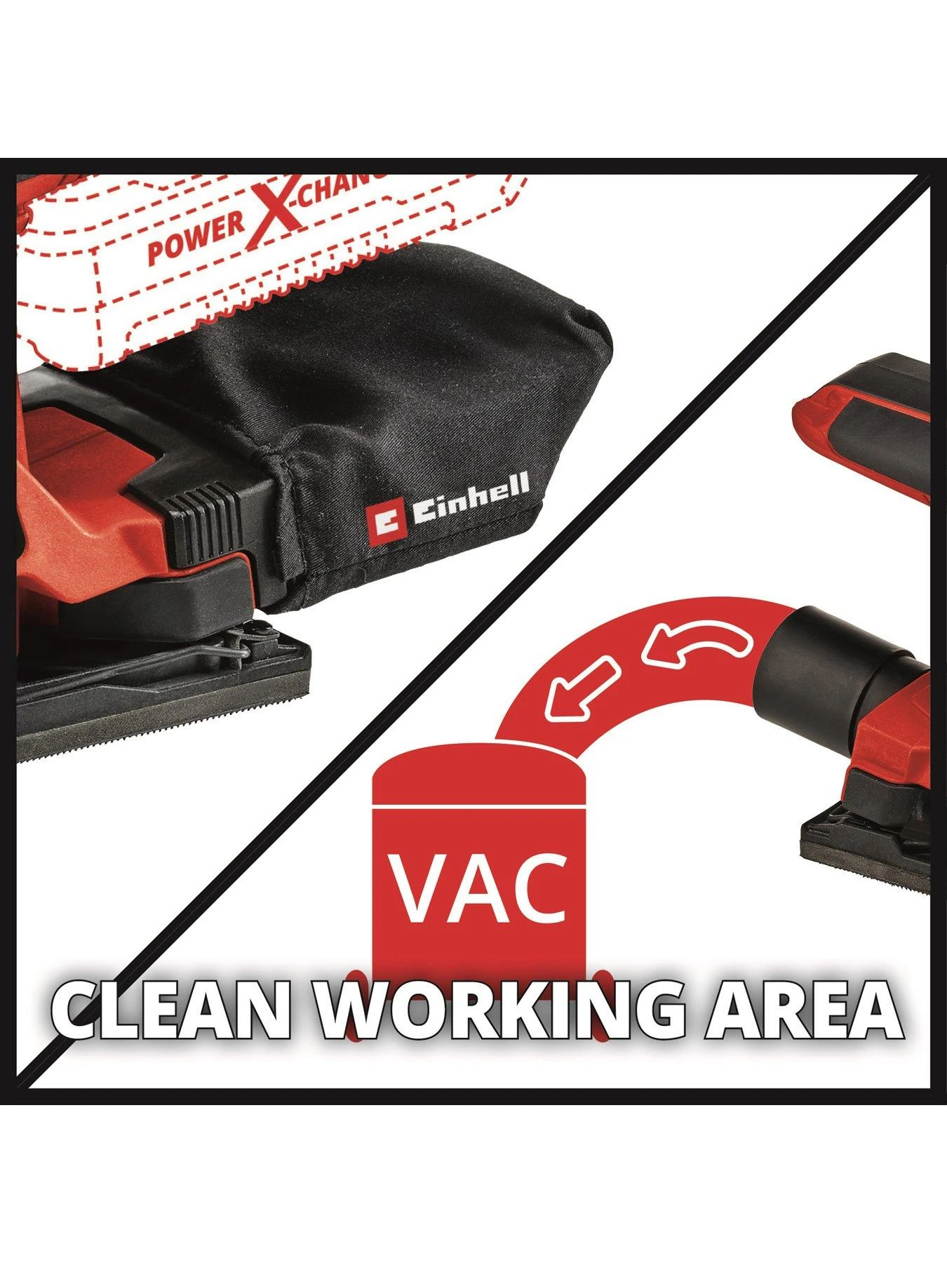 Einhell PXC Cordless 1/3 Sheet Sander - TC-OS 18/187 Li Solo (18V Without Battery) - Image 3
