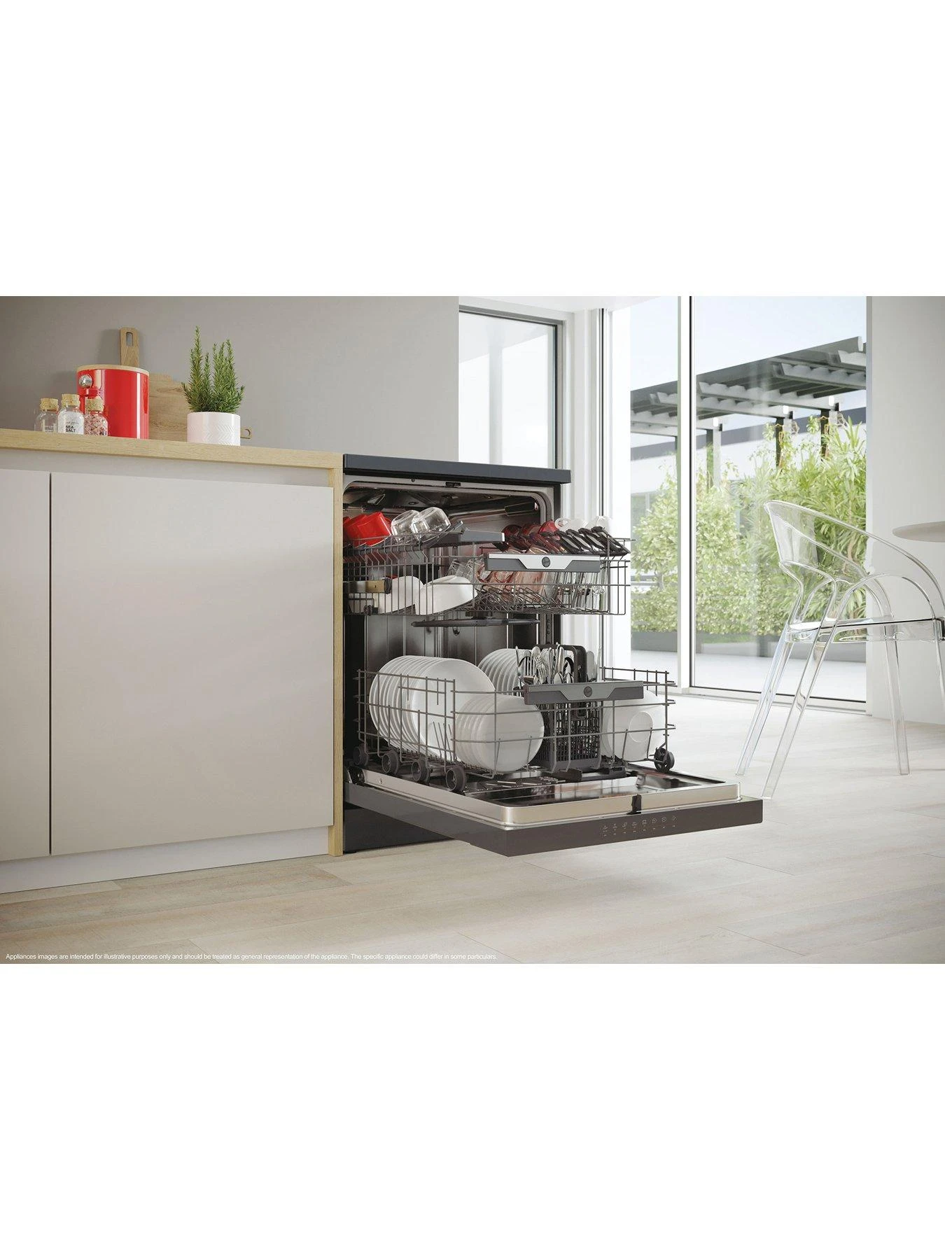 Hoover HF 5C7F0A-80 15 Place Full size Freestanding Dishwasher With WIFI - Anthracite - Image 6