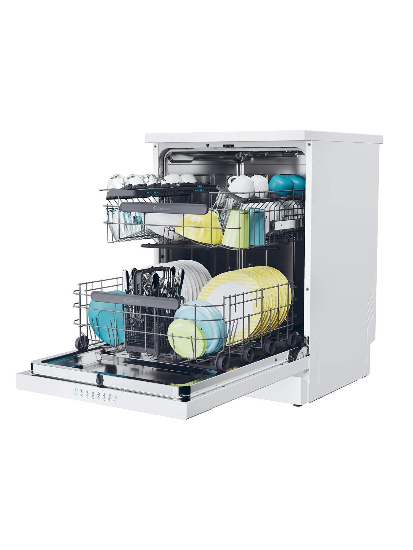 Candy CF 5C7F0W-80 15 Place Full size Freestanding Dishwasher With WIFI - White - Image 4