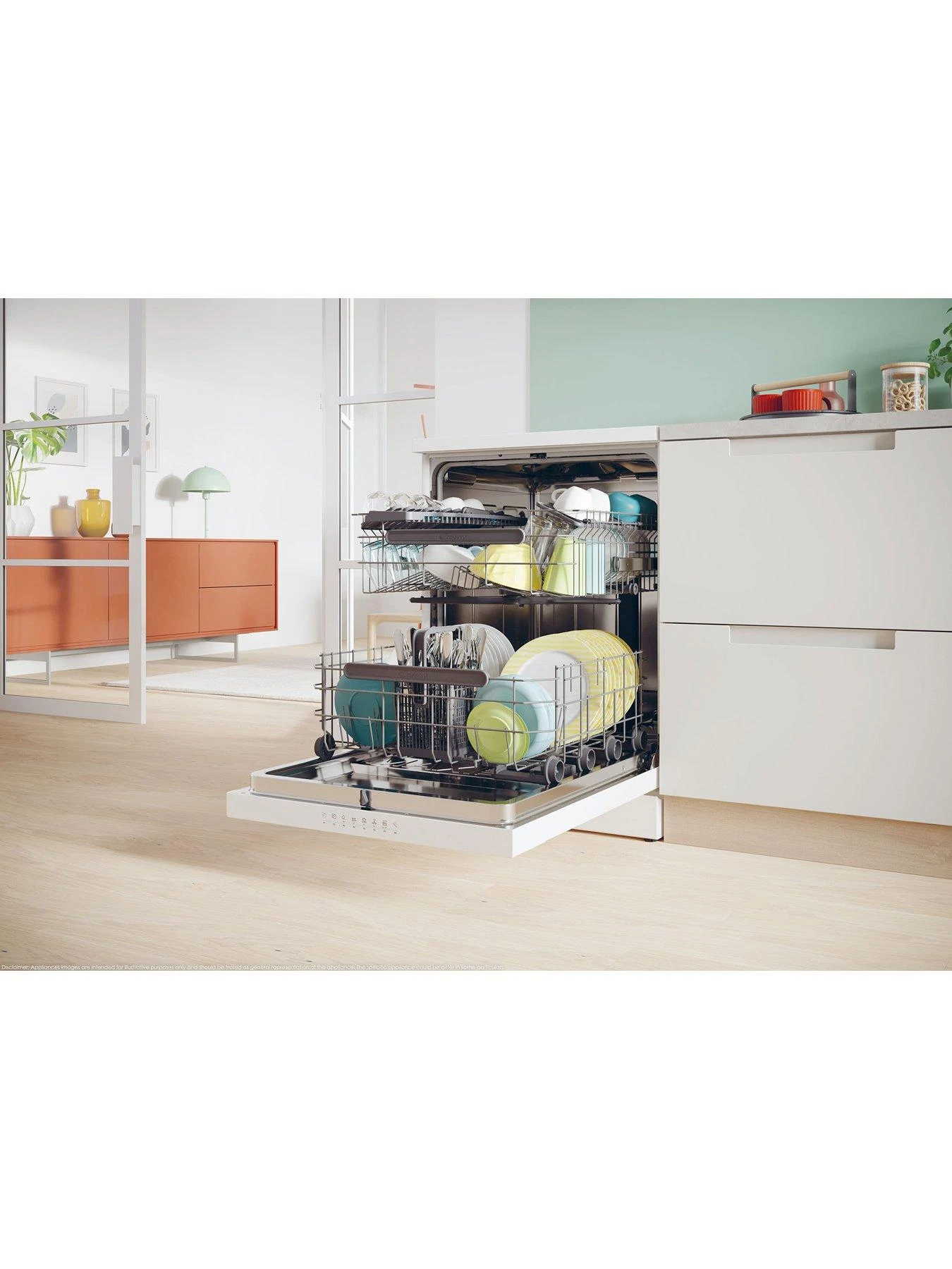 Candy CF 5C7F0W-80 15 Place Full size Freestanding Dishwasher With WIFI - White - Image 6