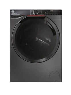 Hoover H-WASH 700 H7W 412MBCR-80 12kg Load, 1400 Spin Washing Machine, A-rated - Graphite With Chrome Door