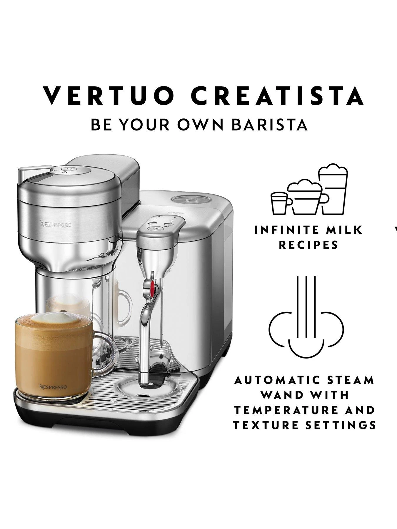 Nespresso Vertuo Creatista By Sage – Stainless Steel - Image 3