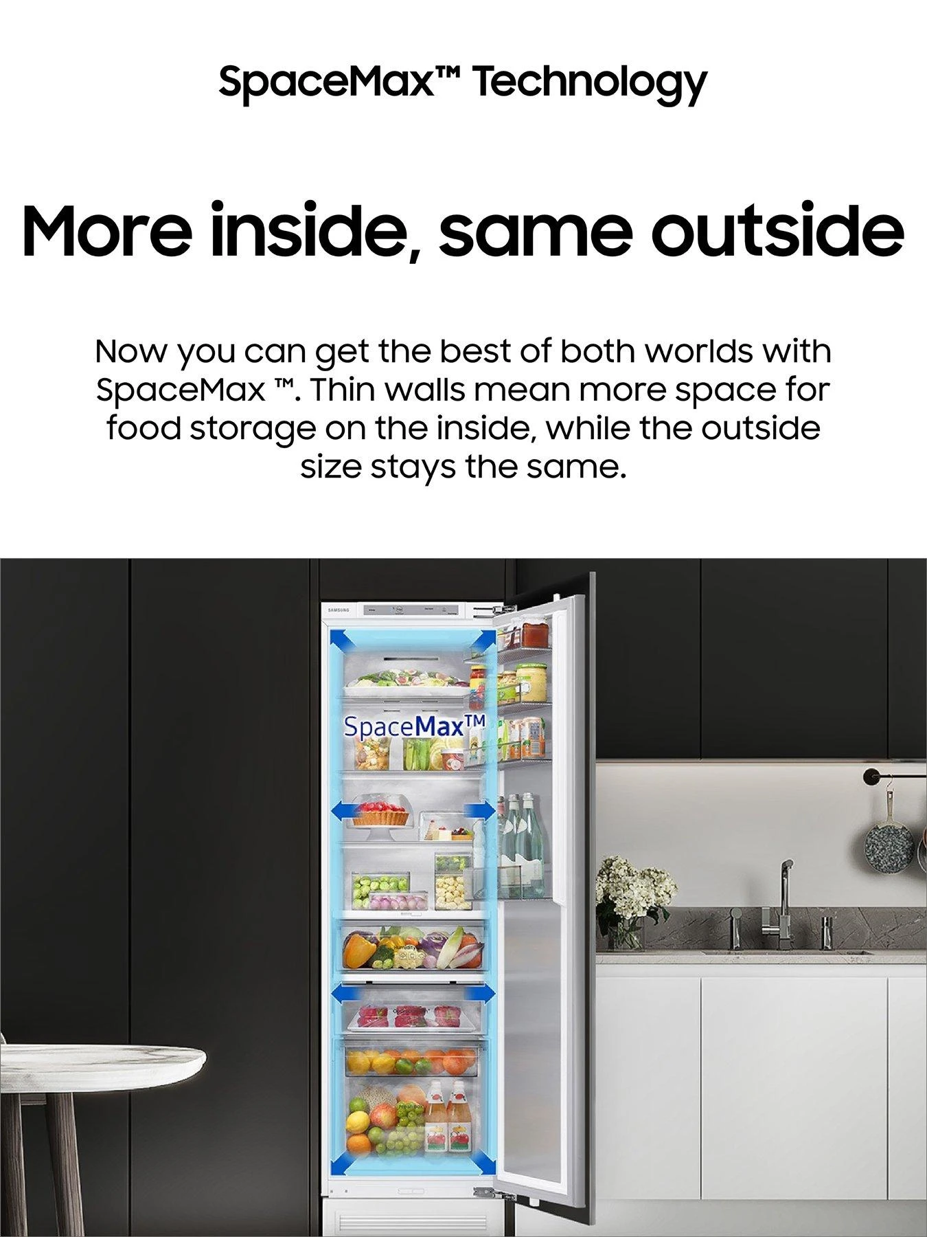 Samsung BRZ22600EWW/EU Built-in One Door Freezer With SpaceMax Technology - White - Image 4