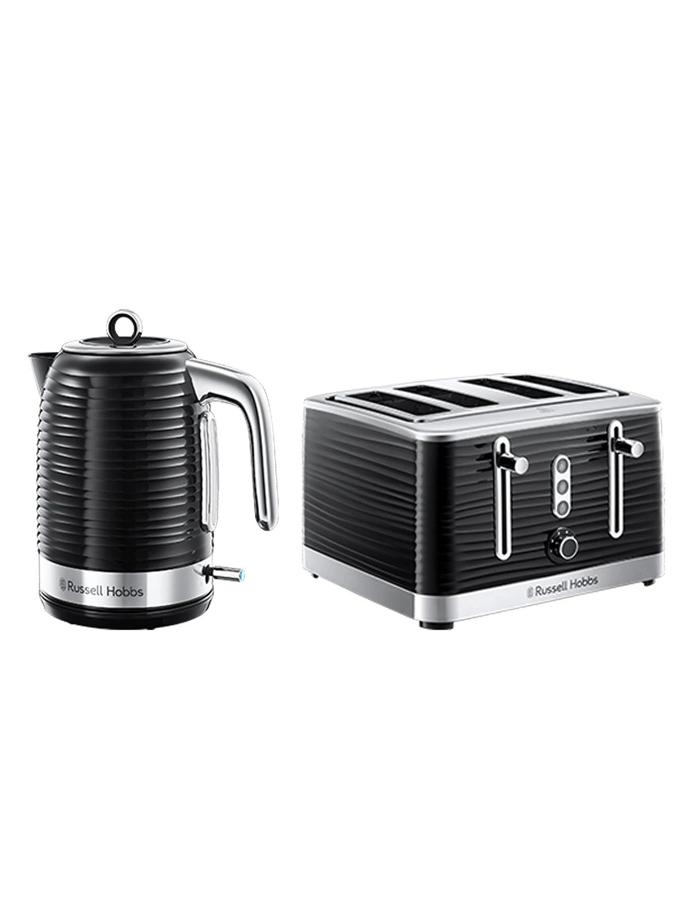 Russell Hobbs Inspire Black Kettle & Toaster Bundle - Image 2
