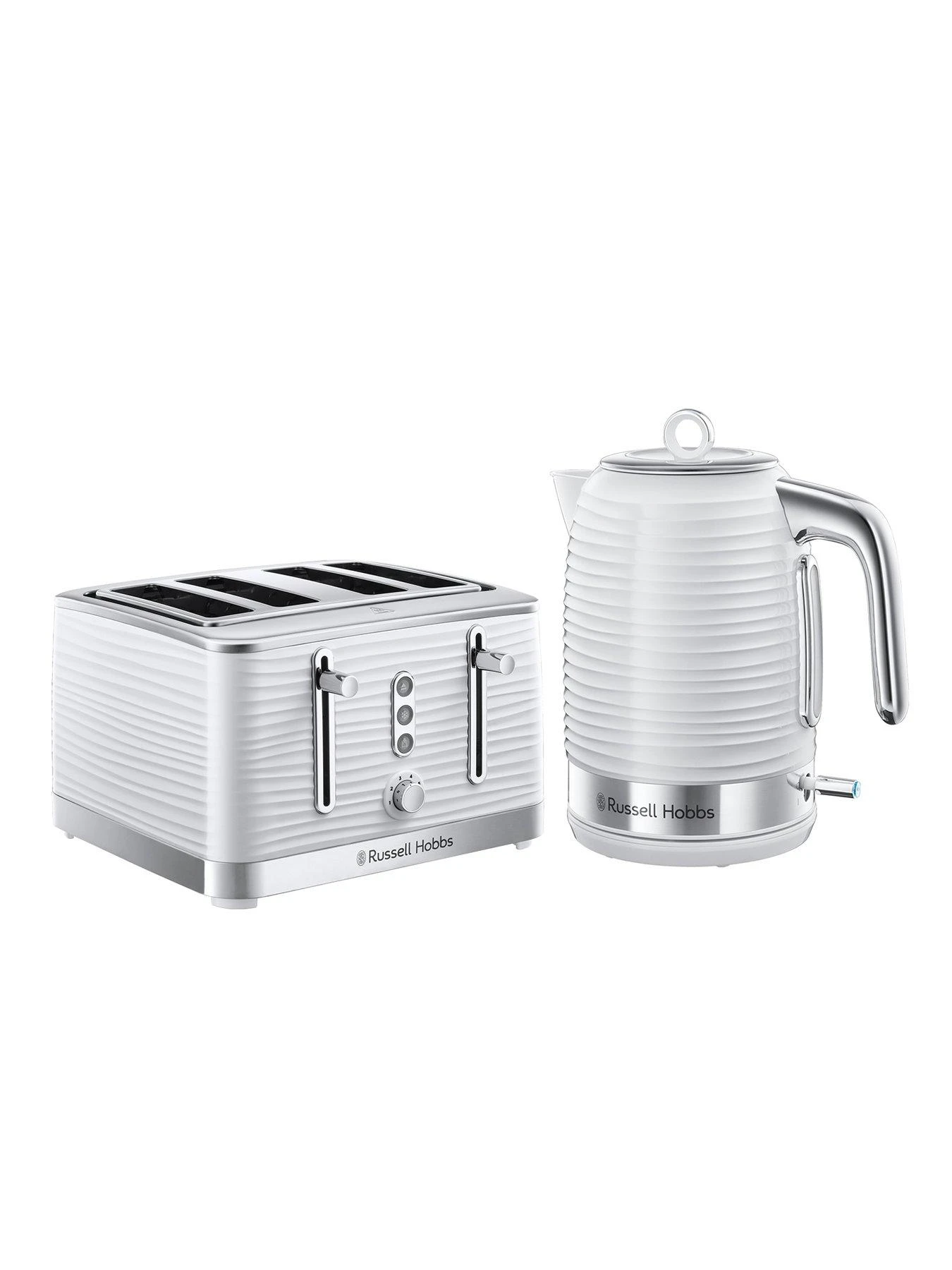 Russell Hobbs Inspire White Kettle & Toaster Bundle - Image 2