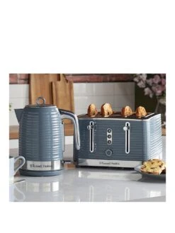 Russell Hobbs Inspire Grey Kettle & Toaster Bundle
