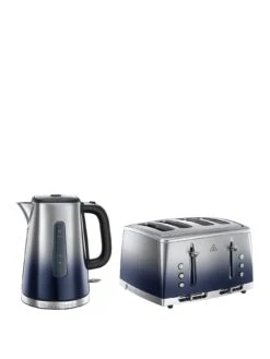 Russell Hobbs Eclipse Blue Kettle & Toaster Bundle