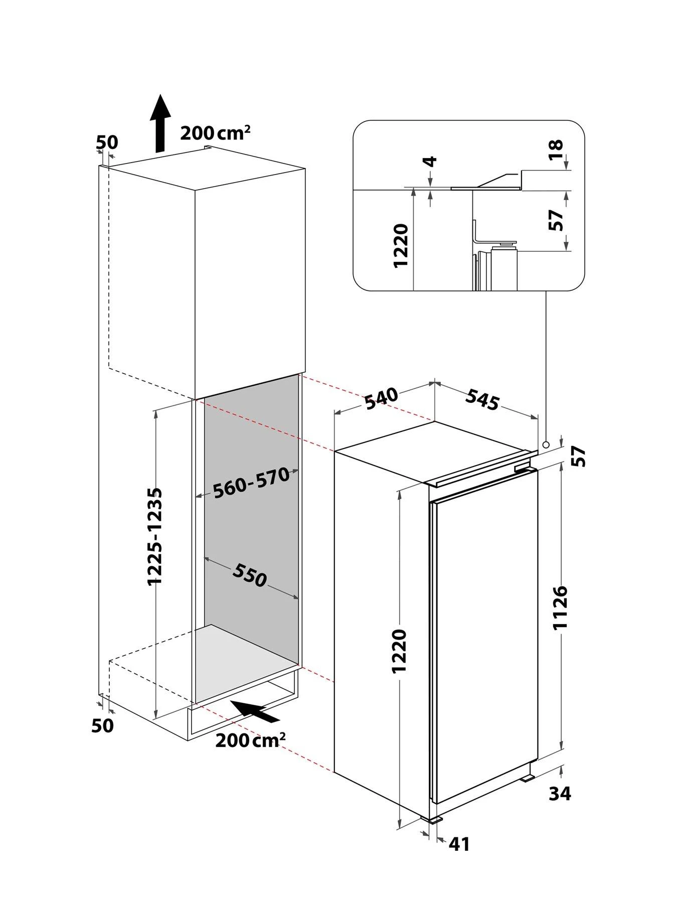 Hotpoint HSZ12A2D1 Integrated Fridge - Image 2