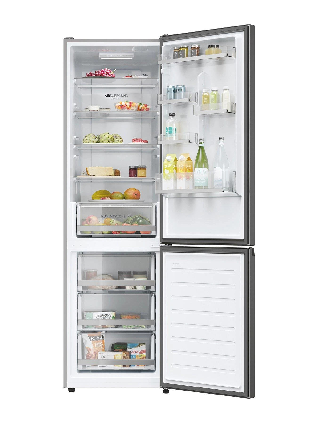 Haier HDW1620DNPK WiFi Connected 60/40 Frost-Free Fridge Freezer, D Rated - Stainless Steel - Image 2