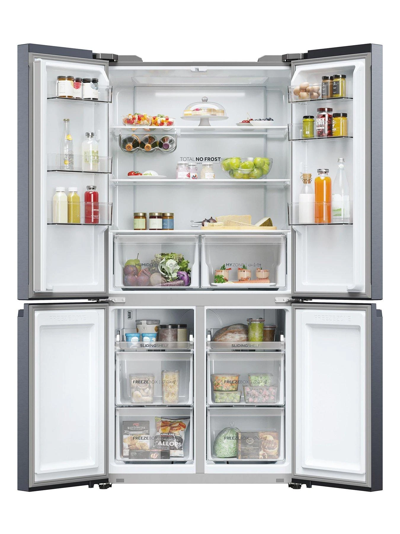 Haier Cube 90 HCR5919ENMB Total No Frost American Fridge Freezer, E Rated - Black - Image 2