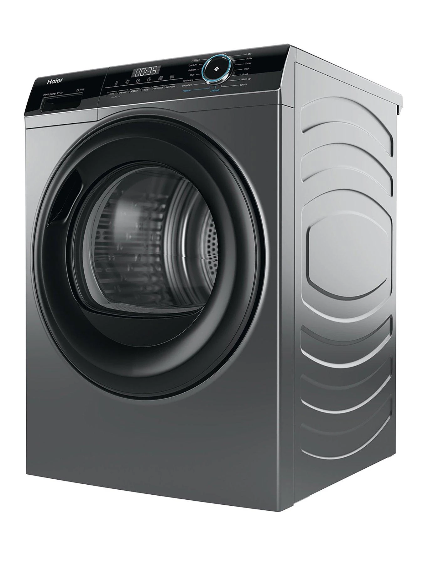 Haier I-Pro Series 3 HD90-A2939S 9kg Load Heat Pump Tumble Dryer, A++ Rated - Graphite - Image 2
