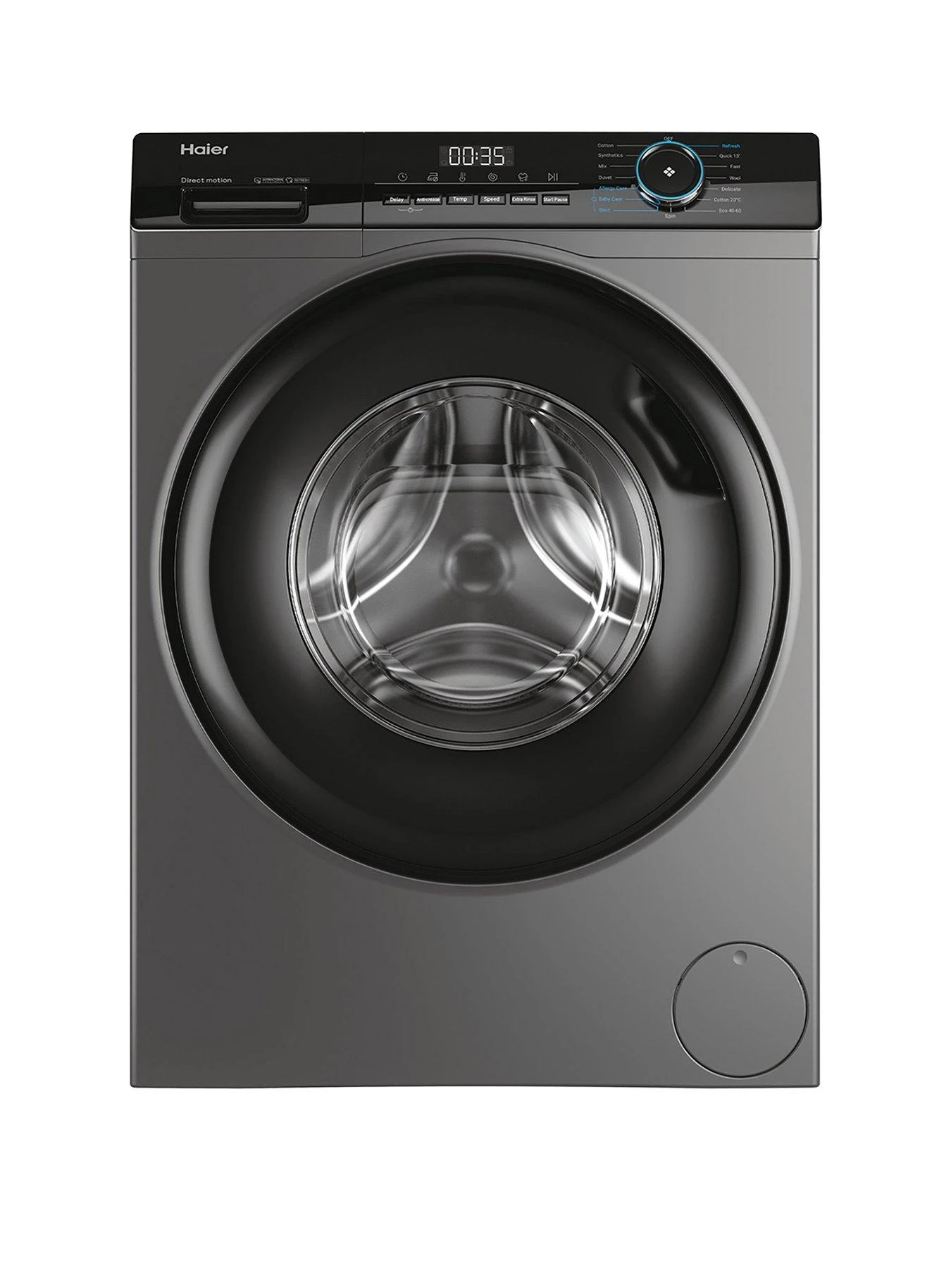Haier I-Pro Series 3 HW90-B14939S8 9kg Load, 1400 Spin Washing Machine, A Rated - Graphite