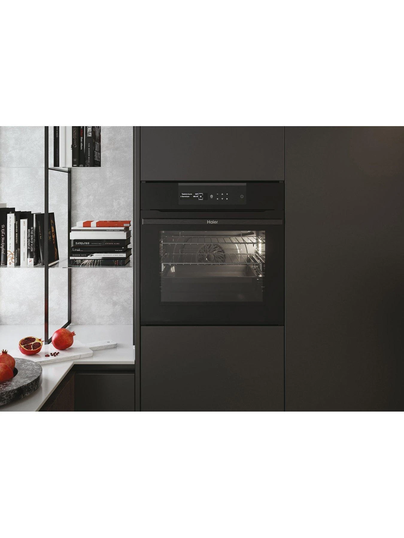Haier HWO60SM2B9BH 70-litre I-Message Series 2 Electric Oven - Pyrolytic/Hydrolytic, 9 Functions, WiFi, A+Rated - Black - Image 2